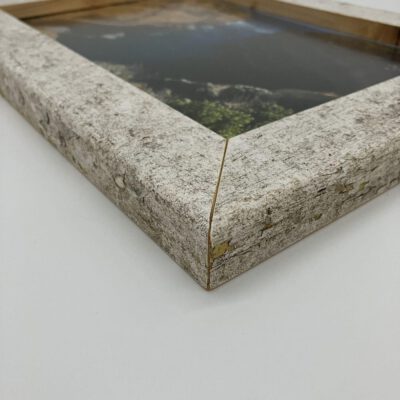 Massivholzbilderrahmen aus ca. 50 Jahre alter Gartenbank (upcycling) für 20er Bildformat Bilderrahmen