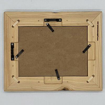 Massivholzbilderrahmen aus ca. 50 Jahre alter Gartenbank (upcycling) für 13er Bildformat Bilderrahmen