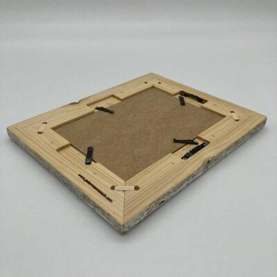 Massivholzbilderrahmen aus ca. 50 Jahre alter Gartenbank (upcycling) für 13er Bildformat Bilderrahmen