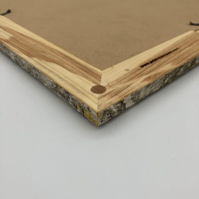 Spiegel in Massivholzrahmen A3 aus ca. 50 Jahre alter Gartenbank (upcycling) Spiegel