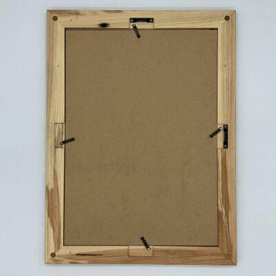 Spiegel in Massivholzrahmen A3 aus ca. 50 Jahre alter Gartenbank (upcycling) Spiegel