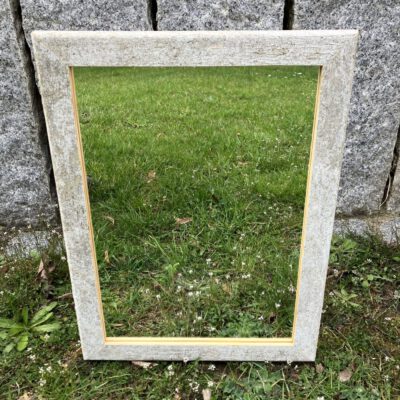 Spiegel in Massivholzrahmen A3 aus ca. 50 Jahre alter Gartenbank (upcycling) Spiegel